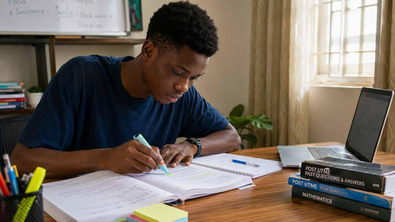 A student working through past questions